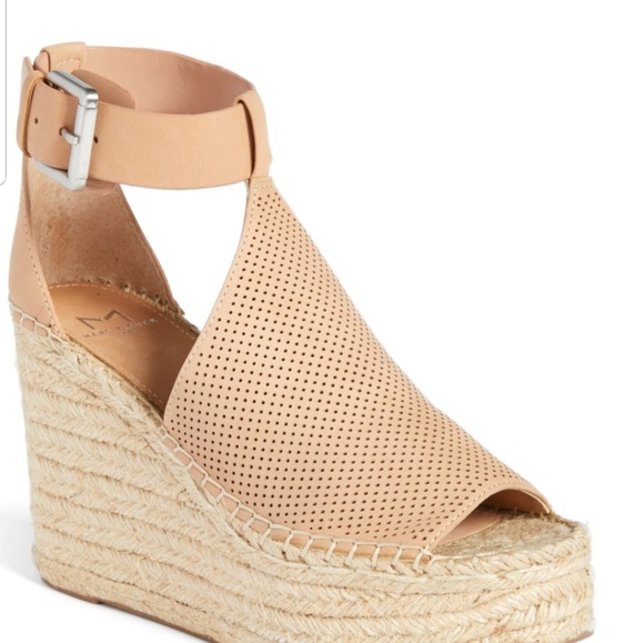 Marc Fisher Shoes - Marc Fisher Annie Perforated Espadrille Wedges